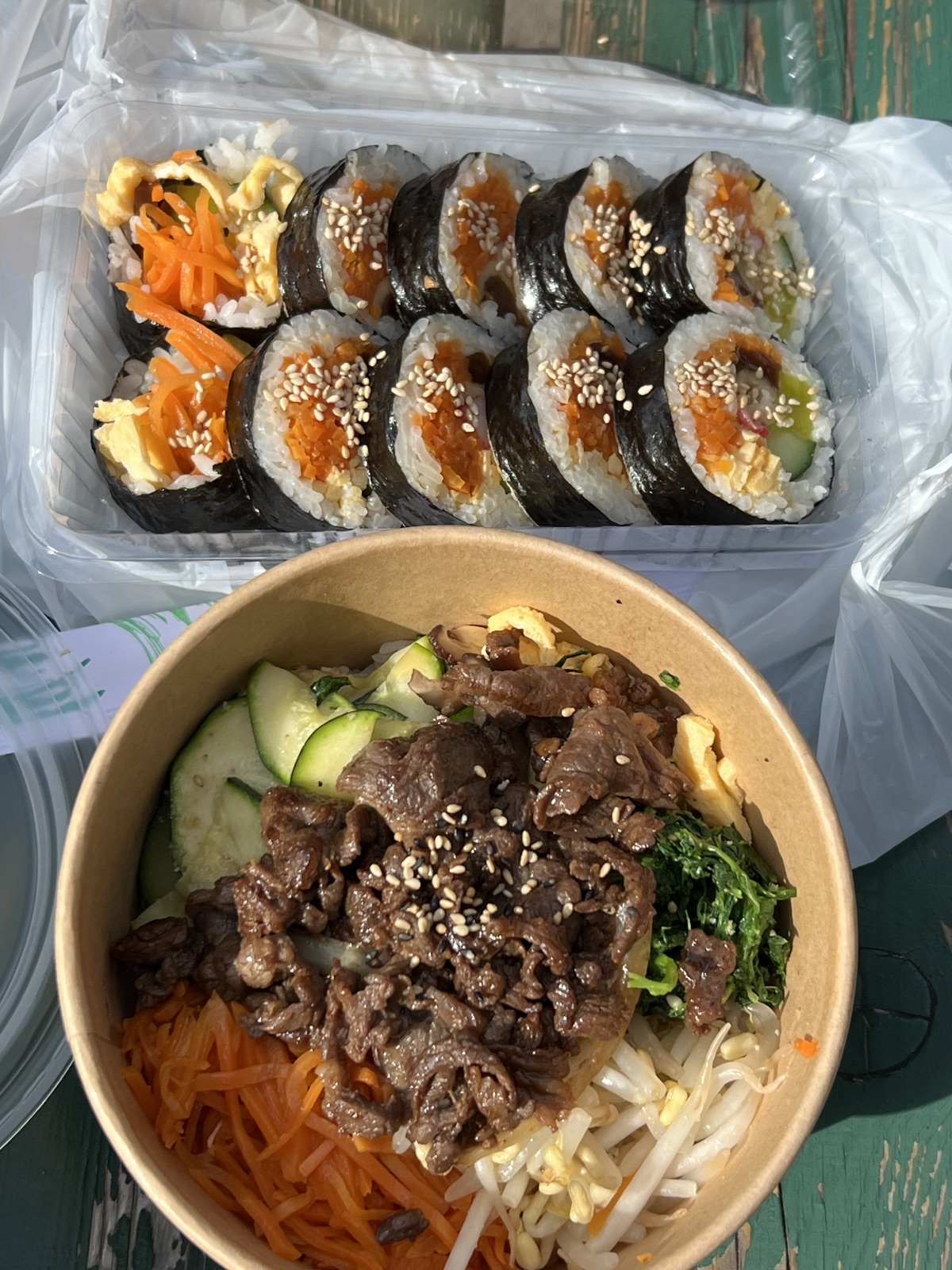 A meal at Bunsik